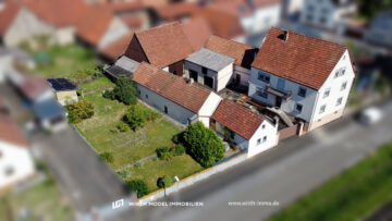 Reserviert: Ein-/Zweifamilienhaus mit vier Garagen, Scheune und Nebengebäuden sowie Gartenfläche, 97531 Theres, Einfamilienhaus